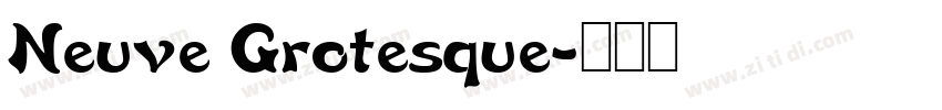 Neuve Grotesque字体转换